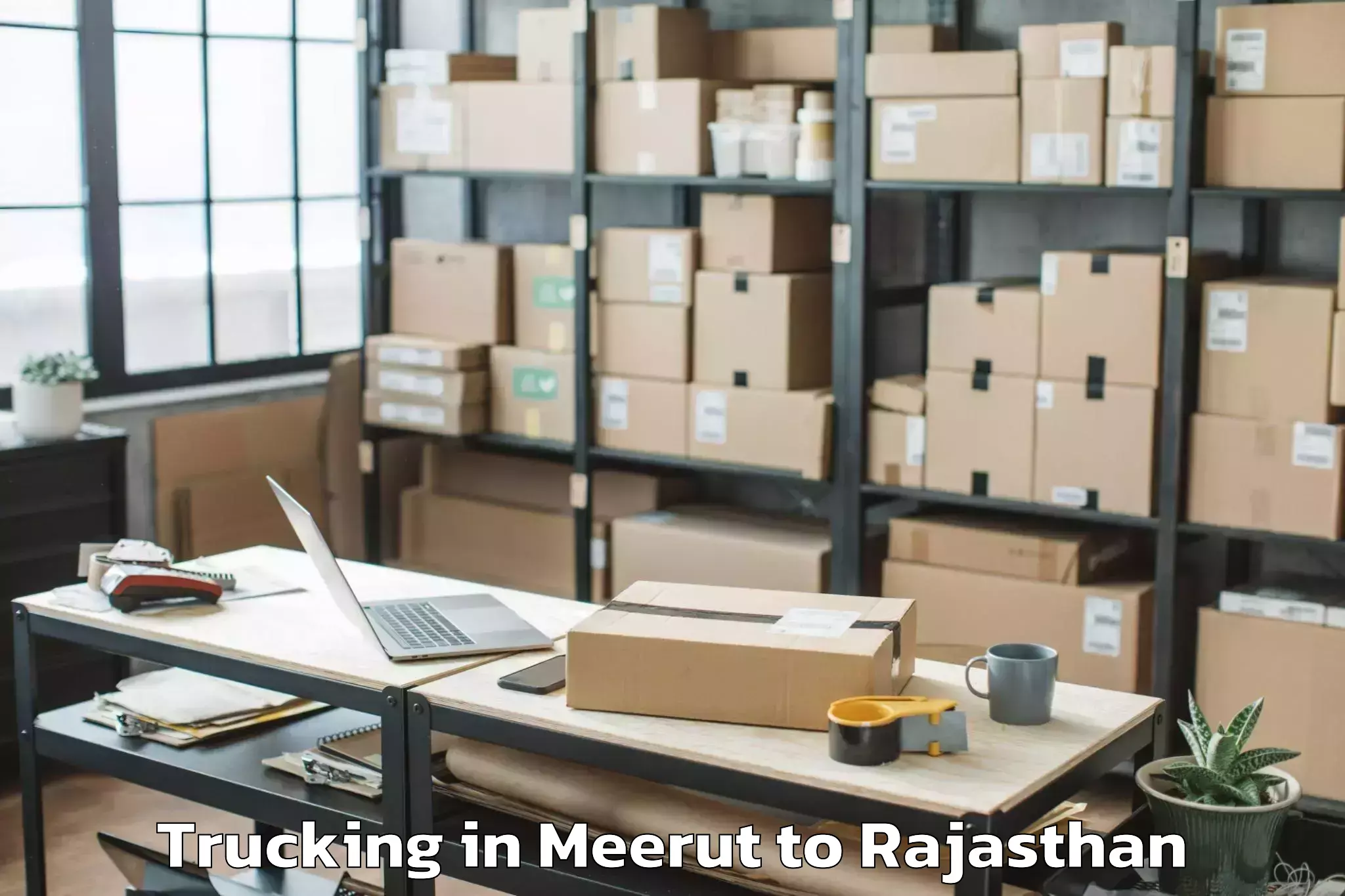 Book Meerut to Jalor Trucking Online